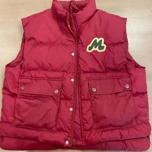Mother burgundy puffer vest